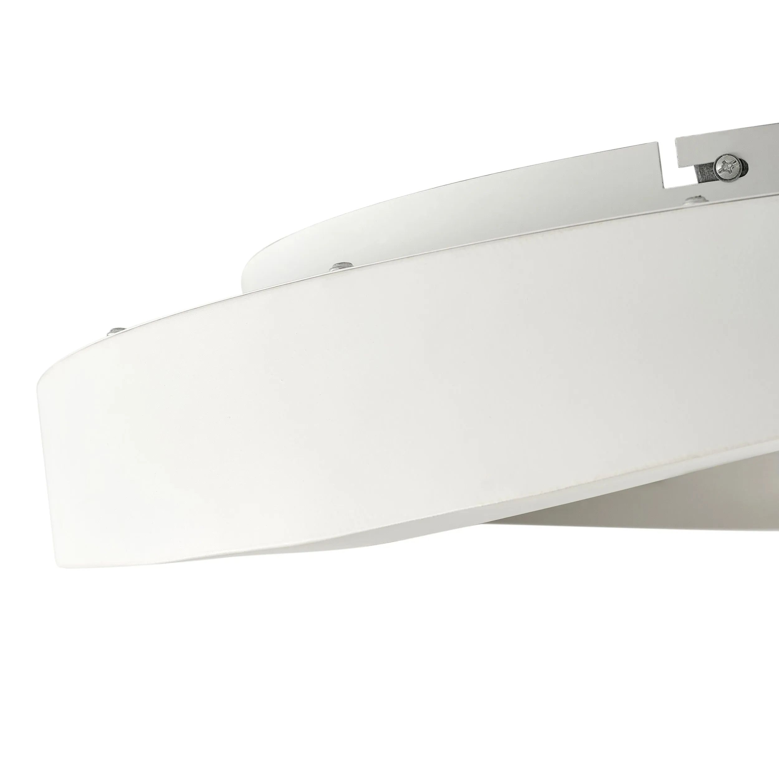 1-Light Dimmable White Finish LED Flush Mount Lighting