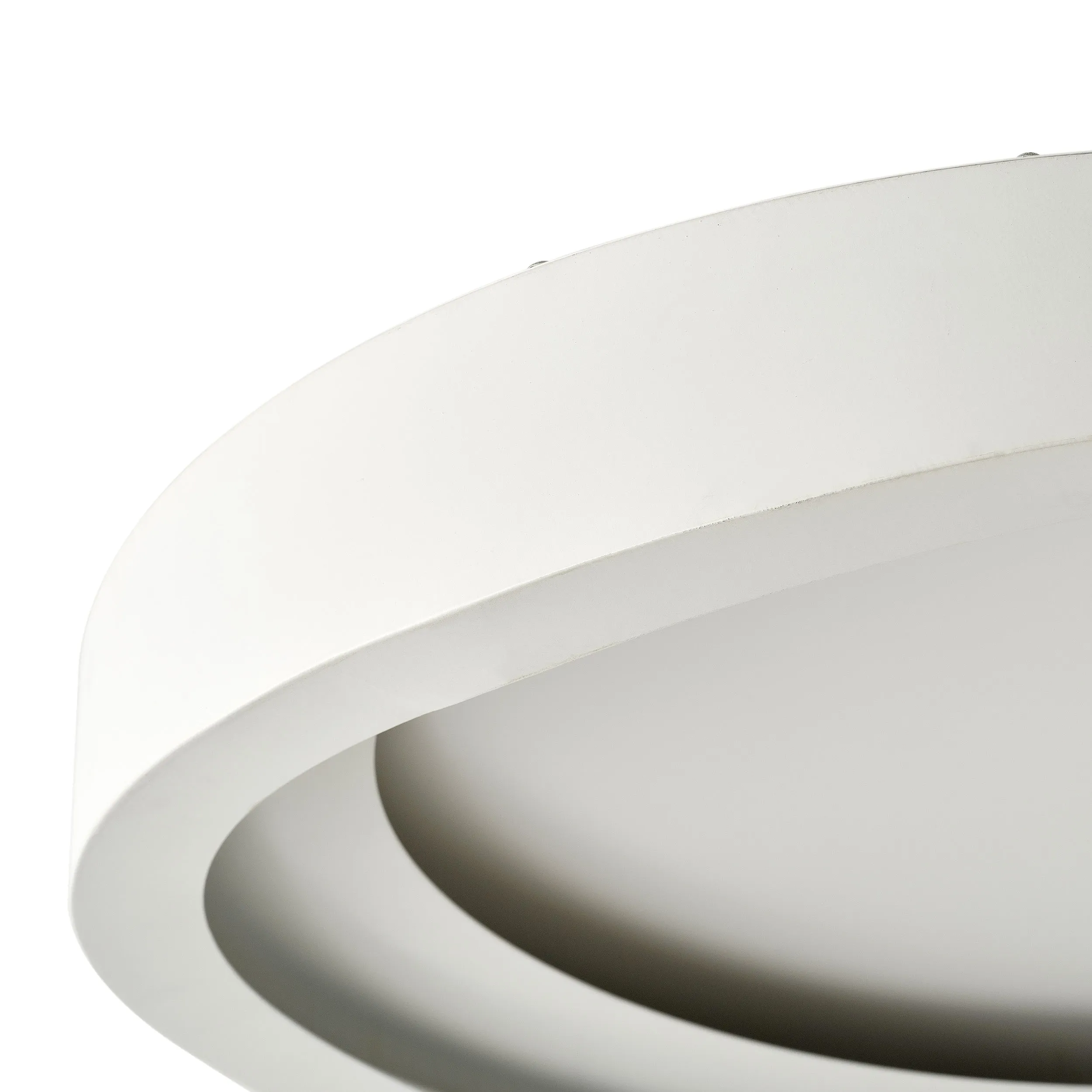 1-Light Dimmable White Finish LED Flush Mount Lighting