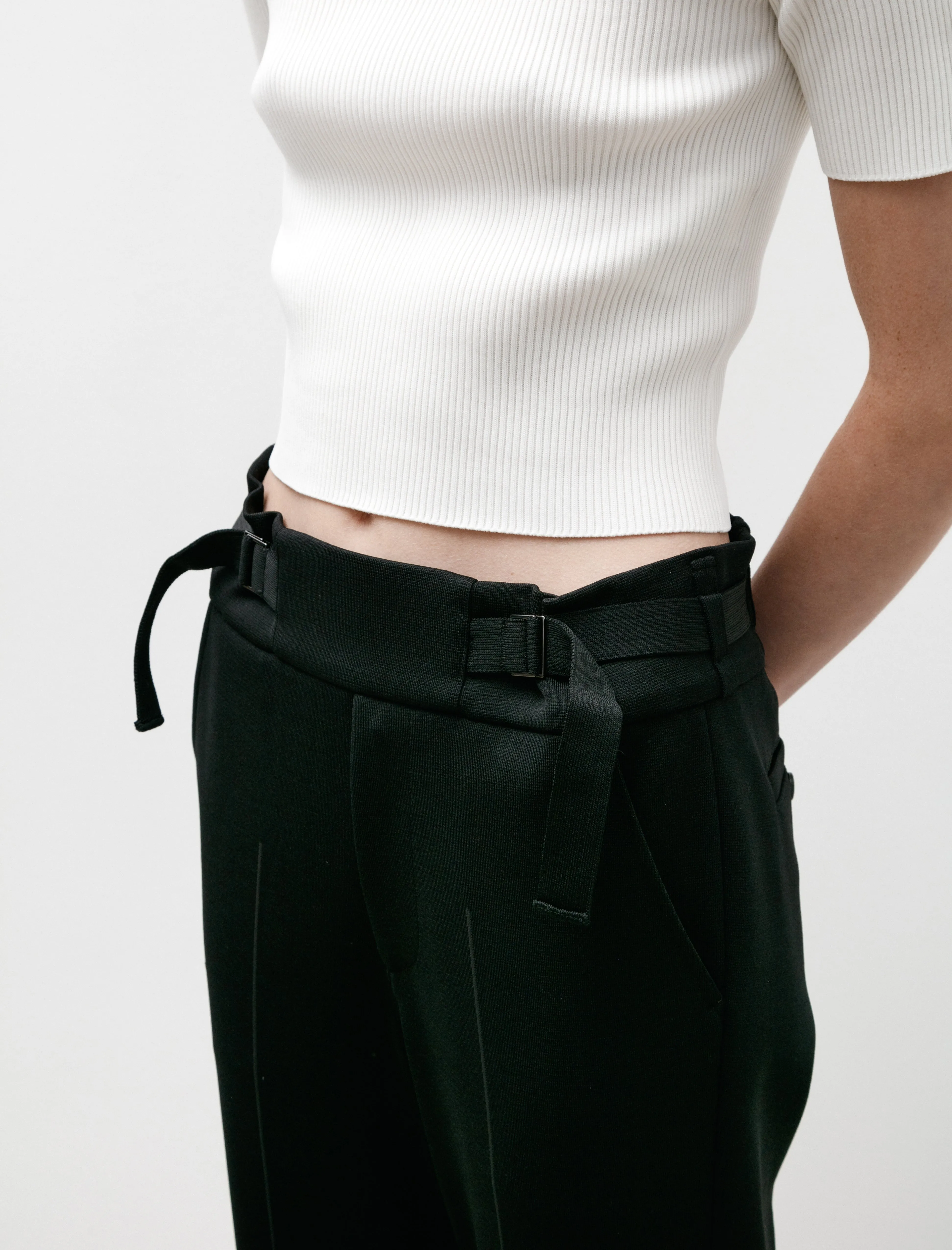 AC Milan Rib Taper Pants Black