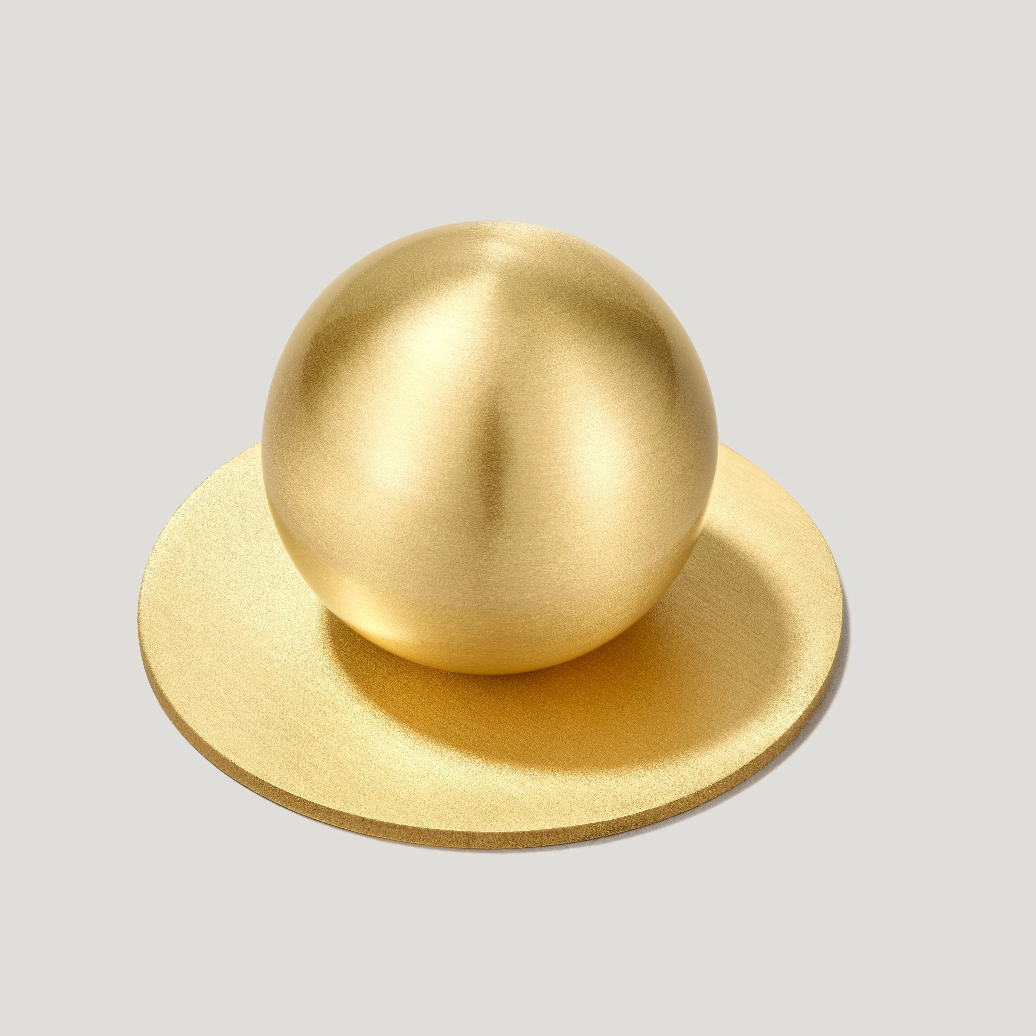 ADA Round Knob Backplate - Brass