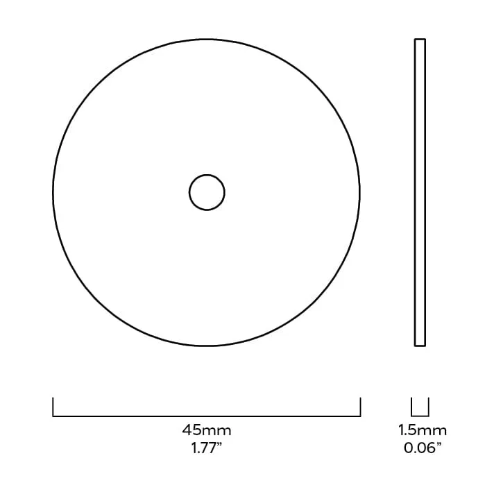 ADA Round Knob Backplate - Brass