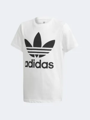 Adidas Kids&#39; Originals Trefoil T-Shirts White DV2904