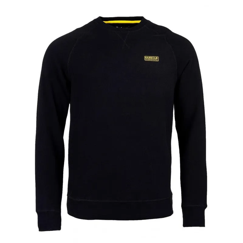 BARBOUR INTERNATIONAL ESSENTIAL CREW NECK SWEAT BLACK