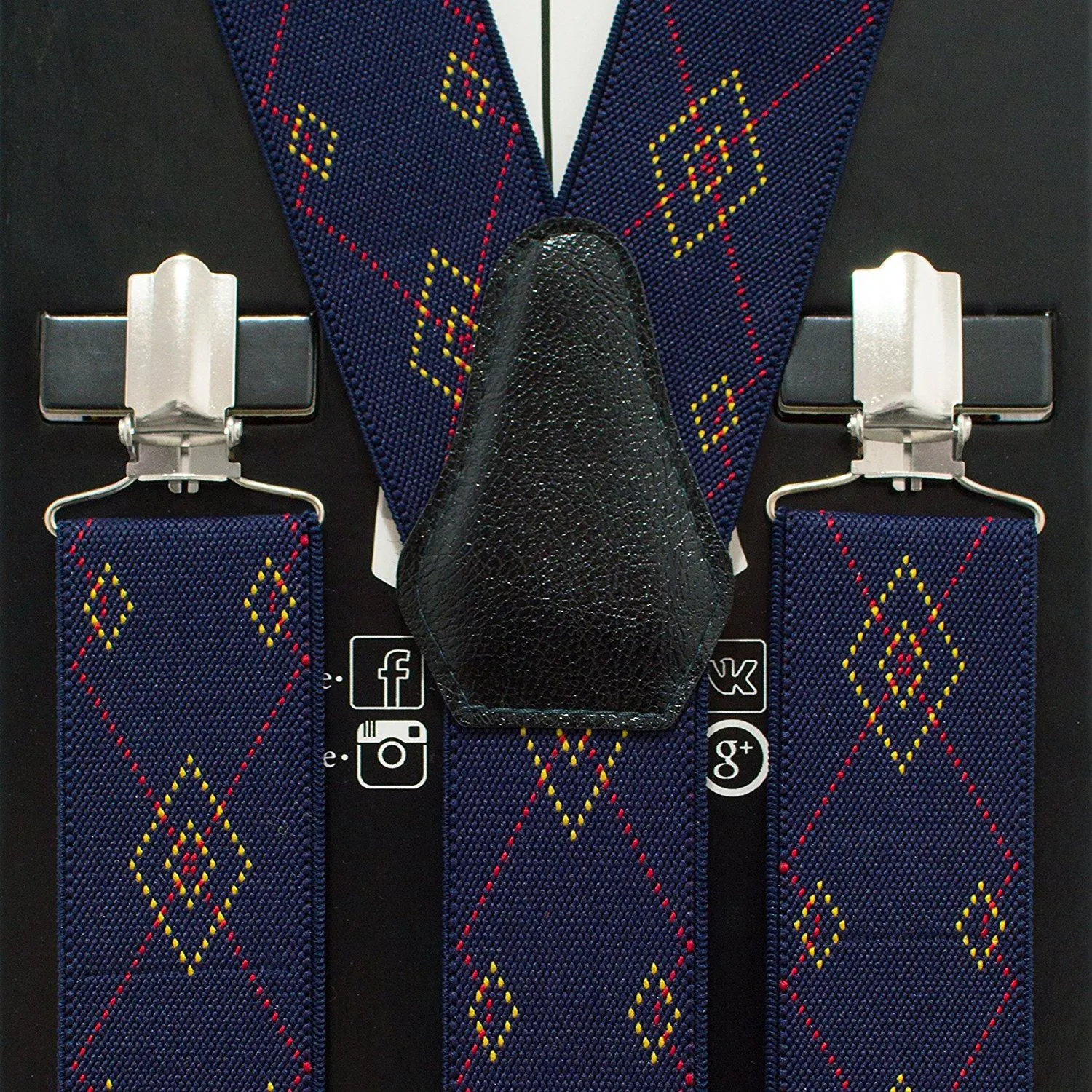 Blue Rhombus Suspenders