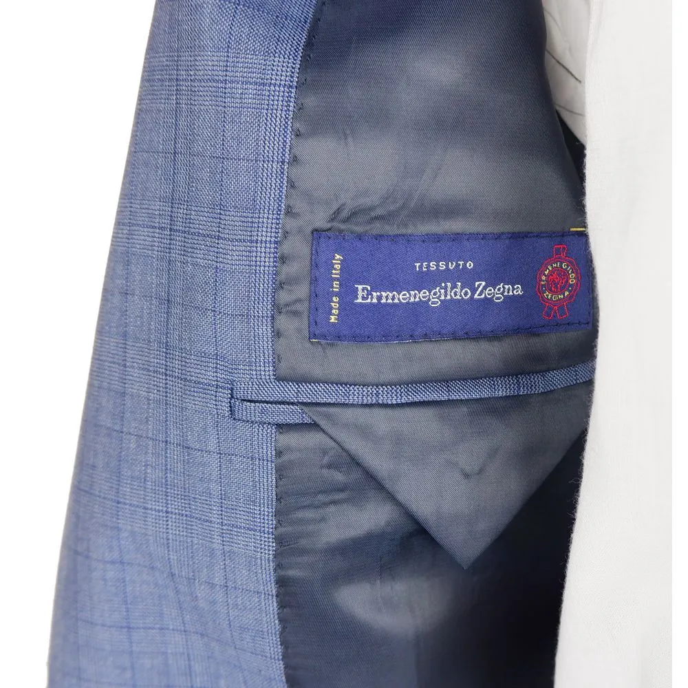 Blue Virgin Wool Men's Suit