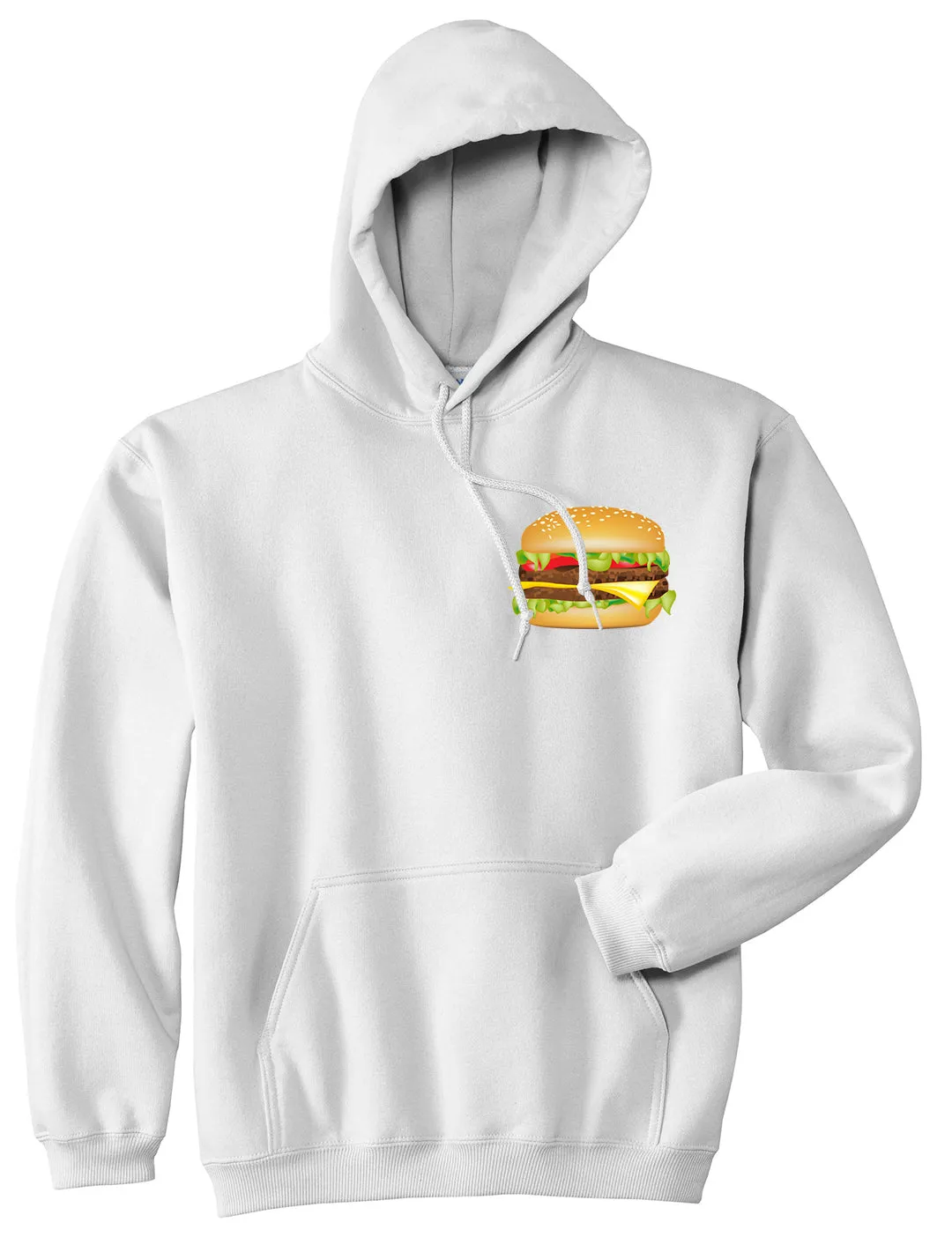 Burger Chest Mens Pullover Hoodie