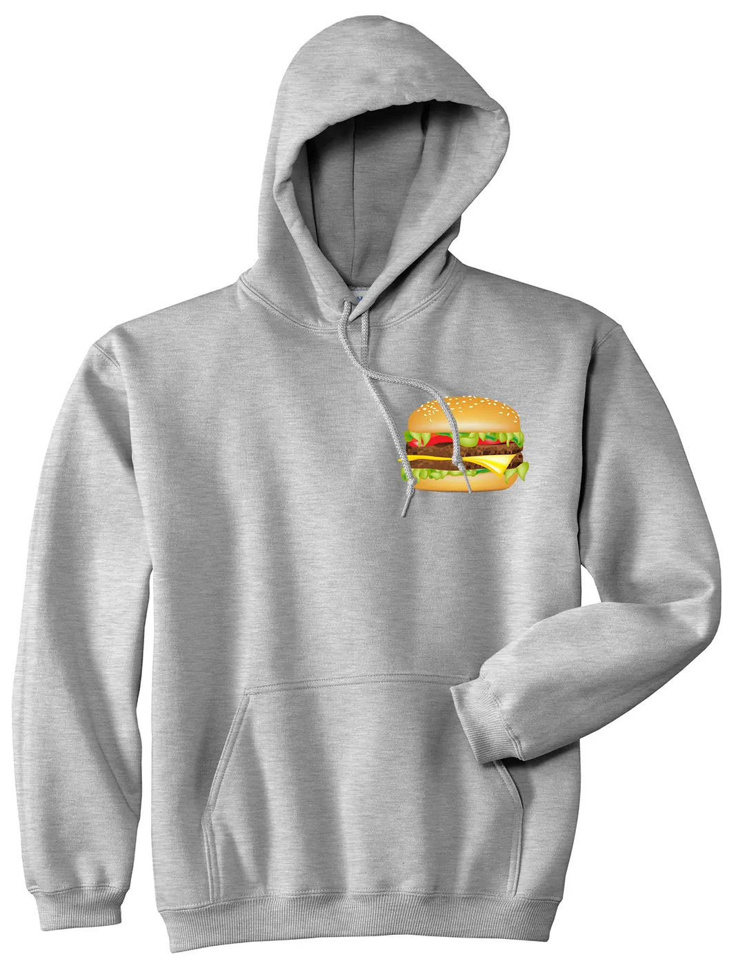 Burger Chest Mens Pullover Hoodie