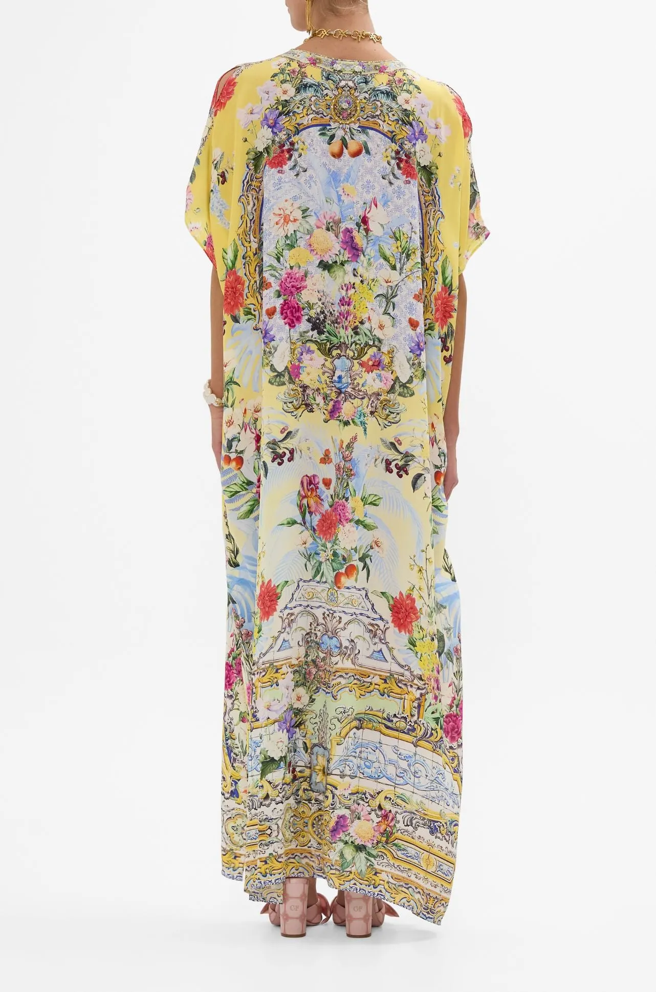 Camilla - Flor Fantastica Slim Fit Kaftan with Split