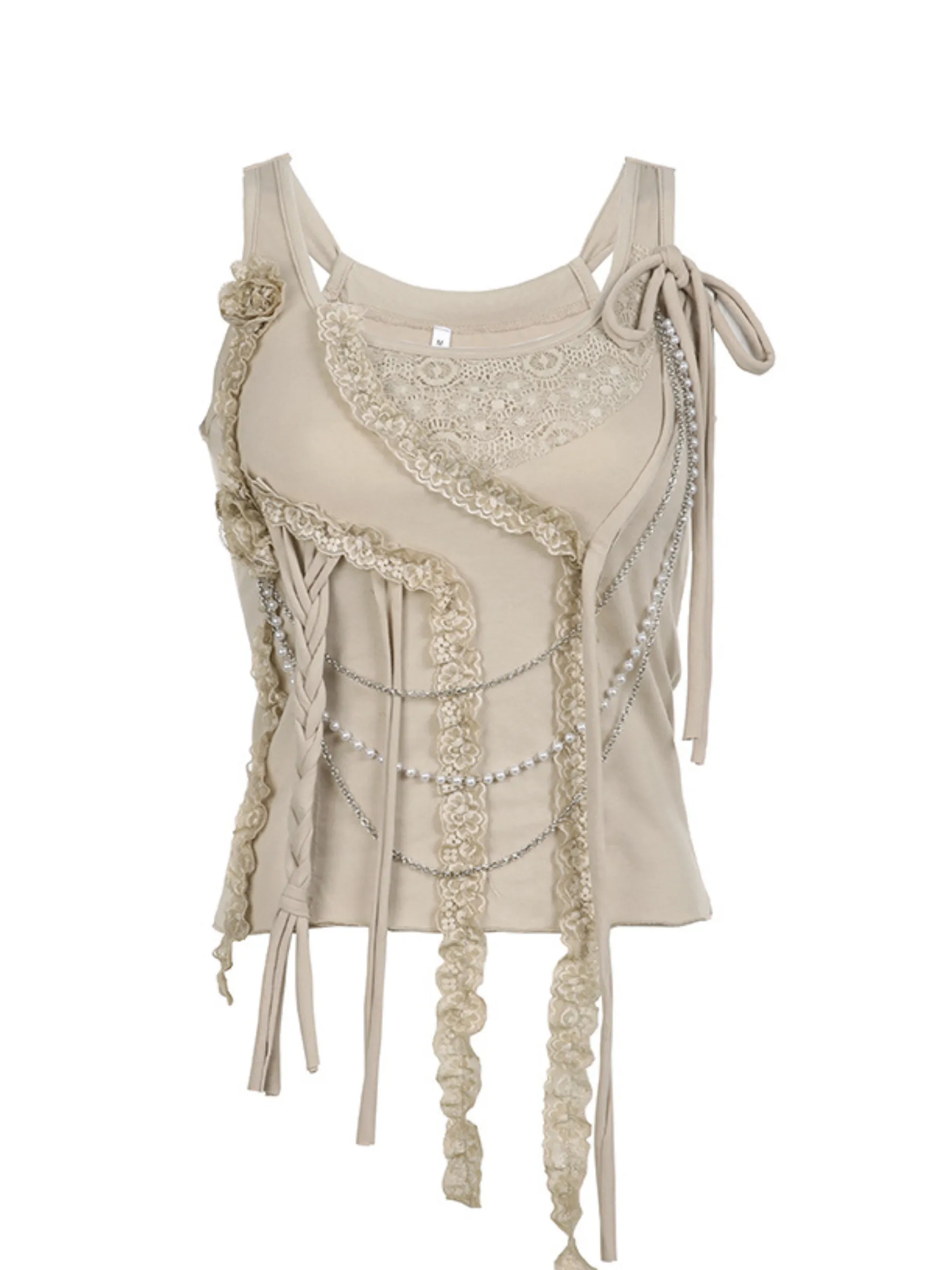 Chrisette Lace Spliced Camisole Top