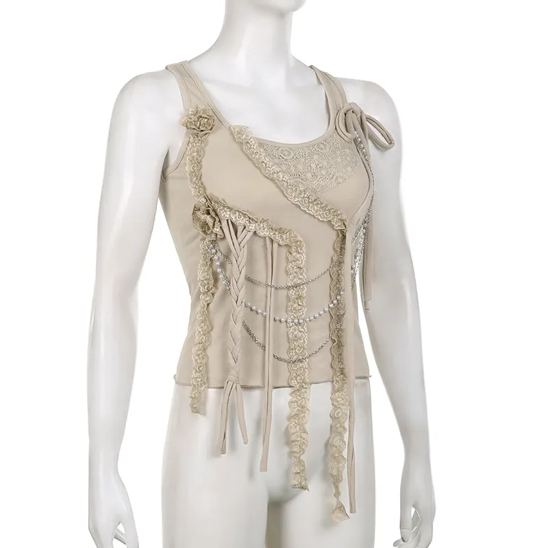 Chrisette Lace Spliced Camisole Top