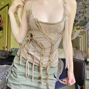 Chrisette Lace Spliced Camisole Top