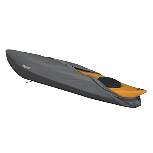 Classic Accessories StormPro Dark Grey 16 Foot Heavy-Duty Kayak/Canoe Cover, Marine Grade Fabric, Water resistant, Storage Dust Cover, Fishing boat, Sunblock Shield