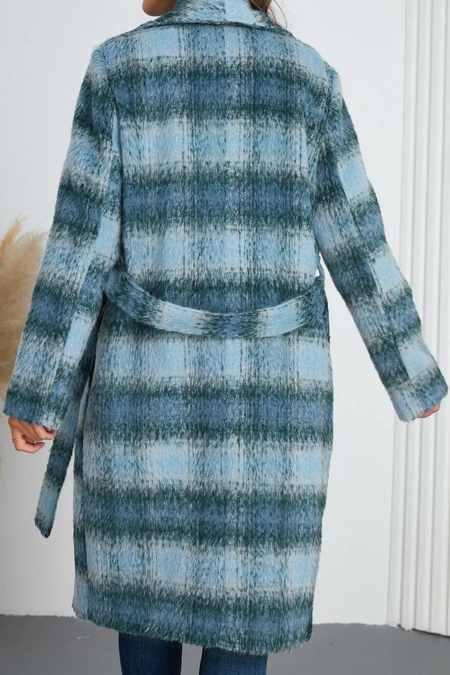 Double Breasted Belted Coat With Lining