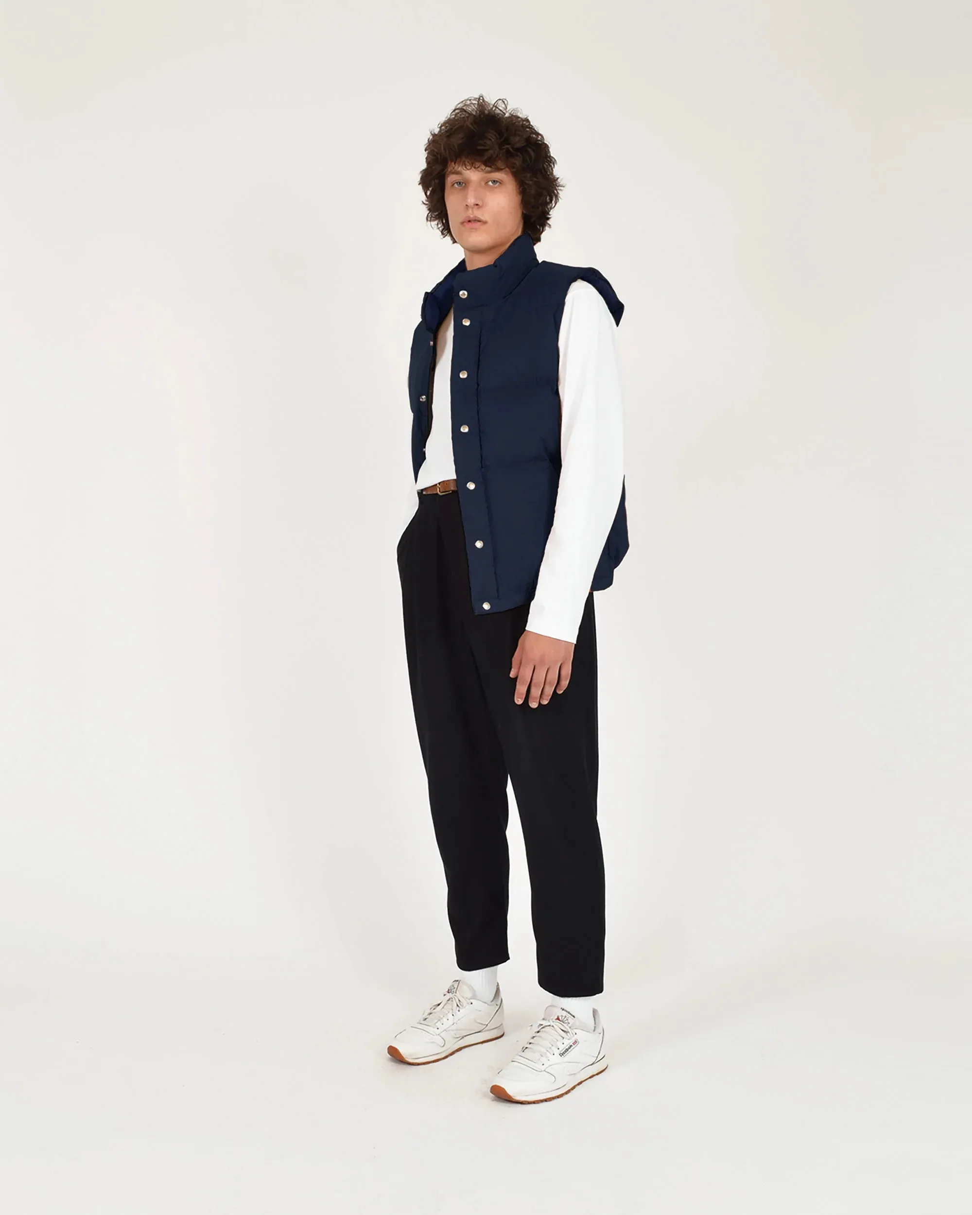 Down Italian Vest | Navy