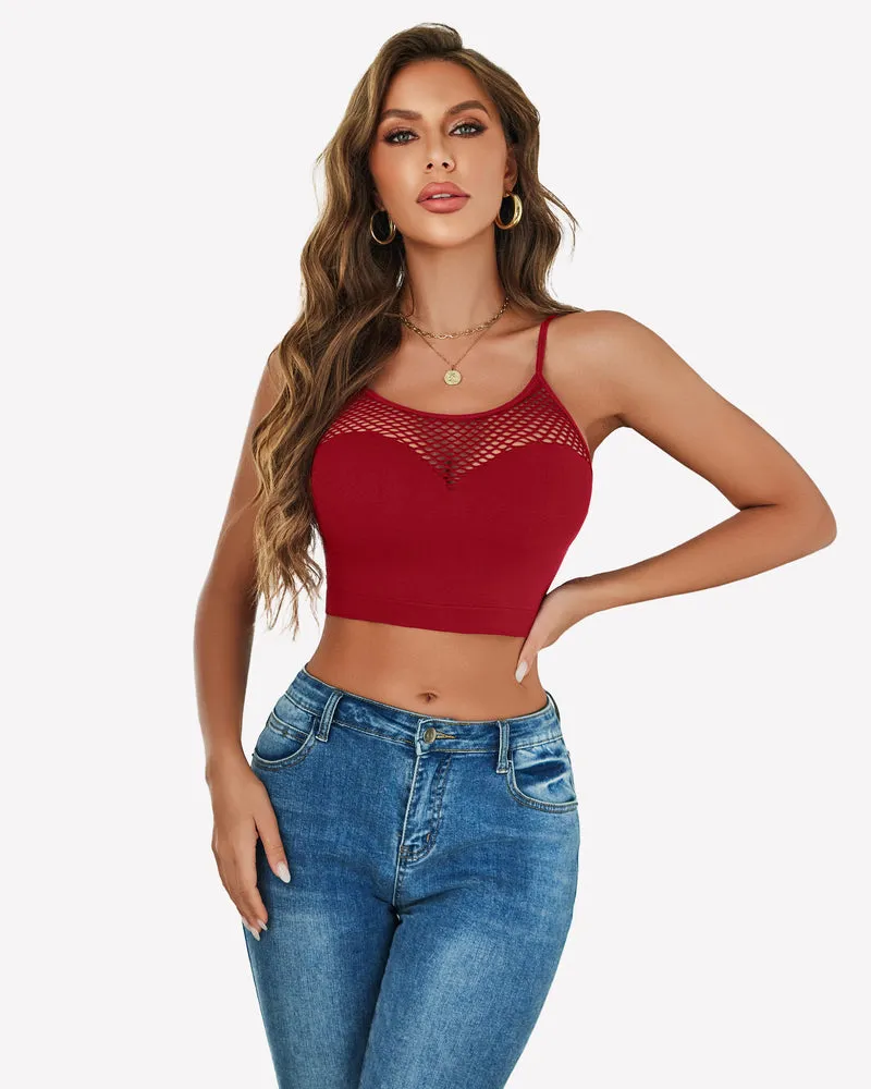 Fishnet Crop Tops Y2k Bralette