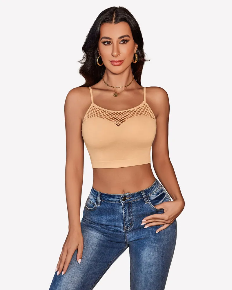 Fishnet Crop Tops Y2k Bralette