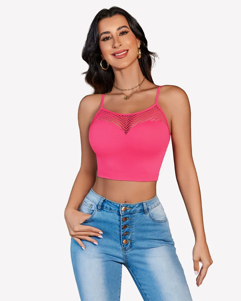 Fishnet Crop Tops Y2k Bralette