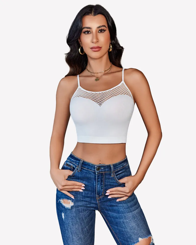 Fishnet Crop Tops Y2k Bralette