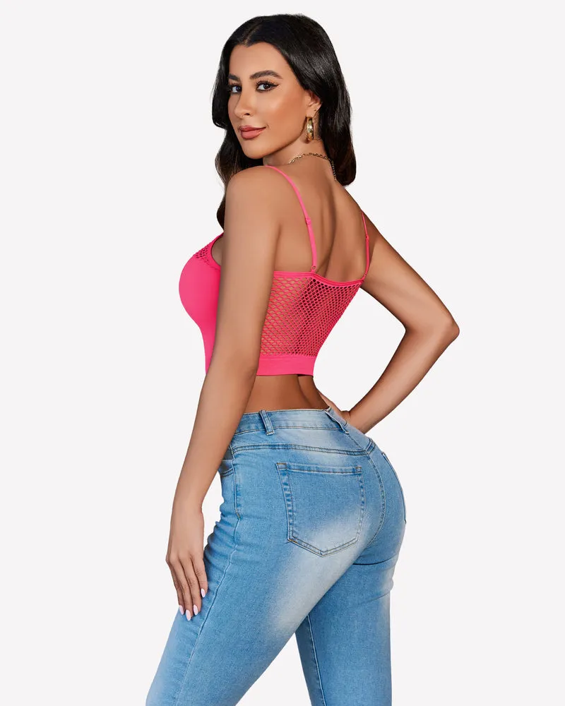 Fishnet Crop Tops Y2k Bralette