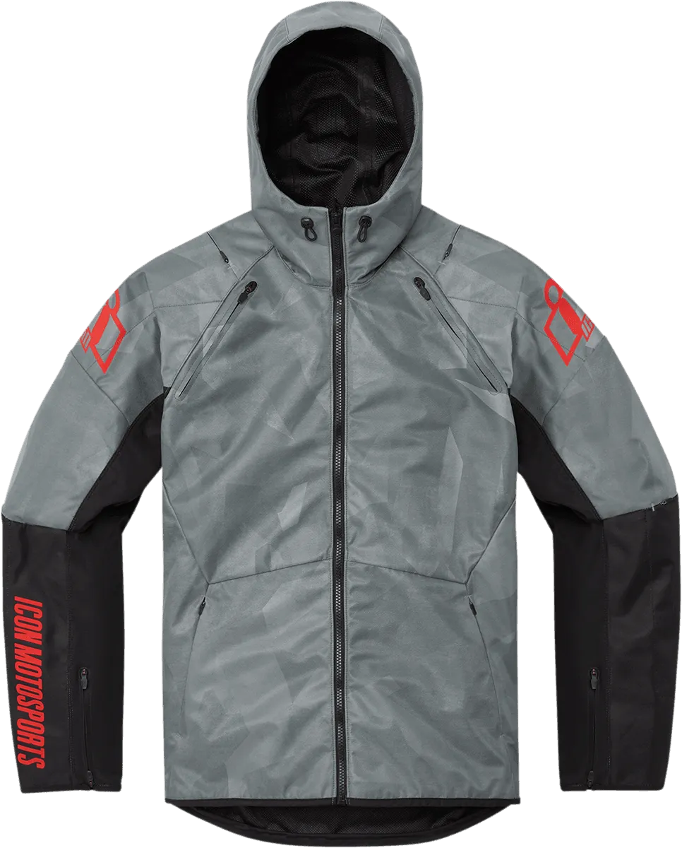 Icon Airform Battlescar Gray Men's Jacket - Size M