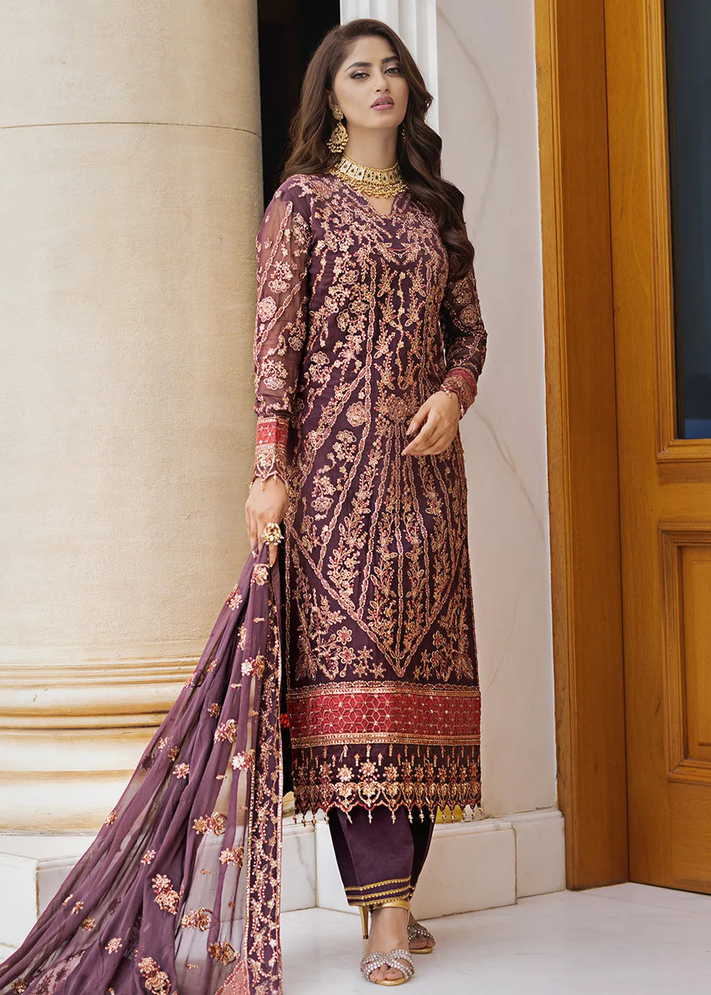 Ishq Aatish Luxury Chiffon '23 by Emaan Adeel | GULNAZ