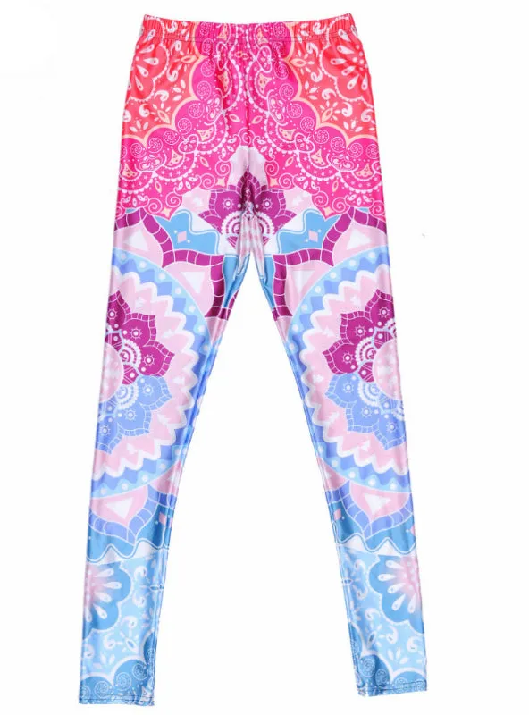 Leggings Color Paper Cutting Digital Printing Pants