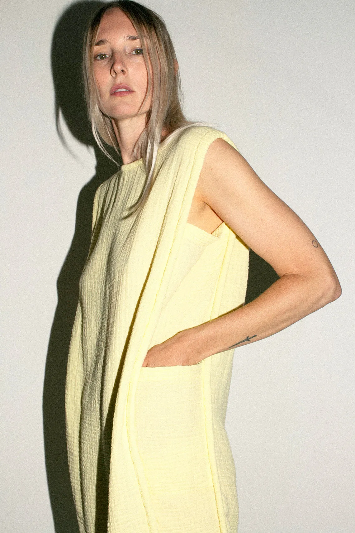 Lemon Side Corded Dress