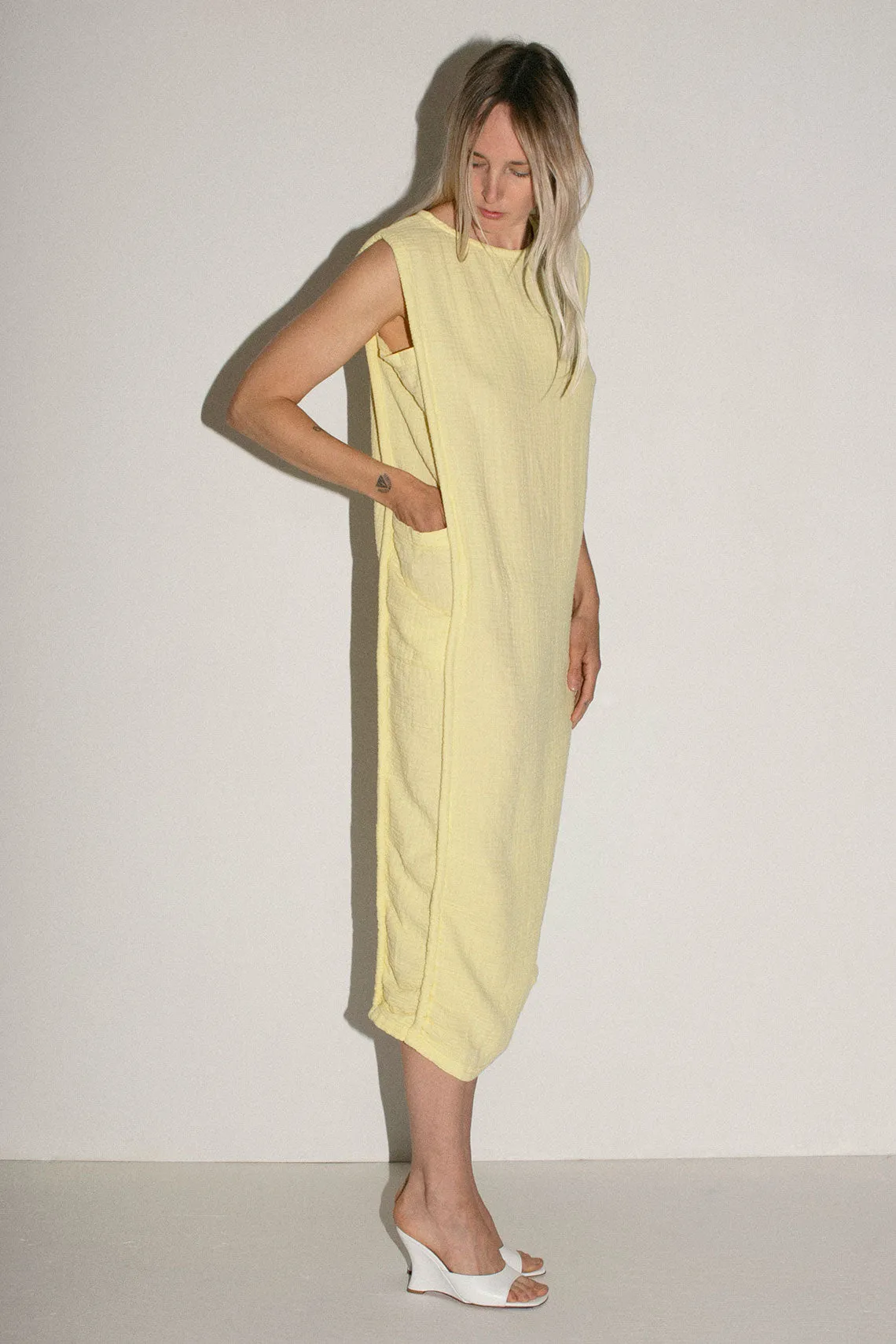 Lemon Side Corded Dress