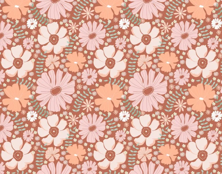 ‘Lobitos’ Surf Suit - Long Sleeve - Rustic Flower Power (Cheeky)