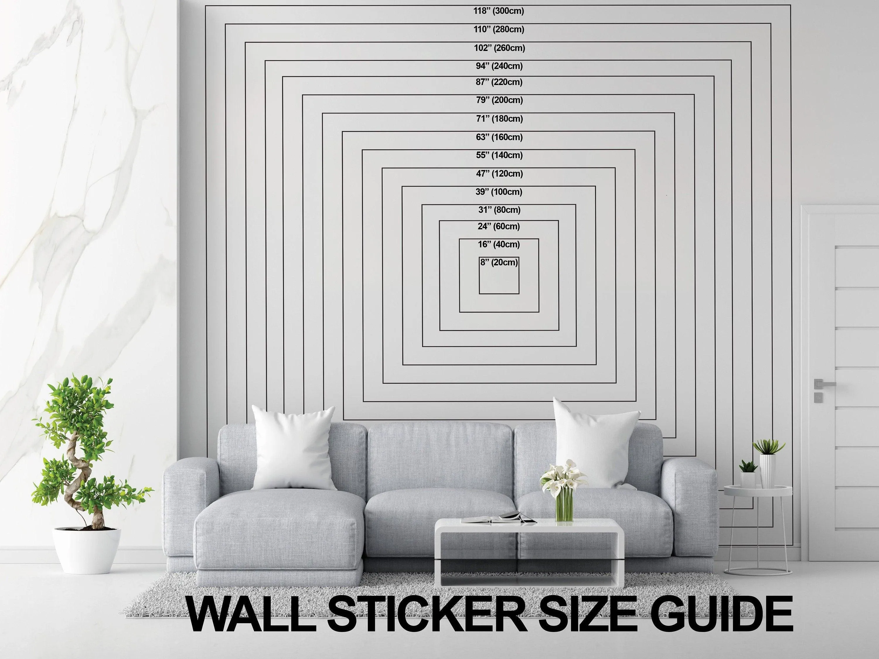 Minimalist White Branch Wall Sticker Decal | Elegant Nature-Inspired Vinyl Art | Modern Living Room Decor | Tranquil Office Wall Decoration