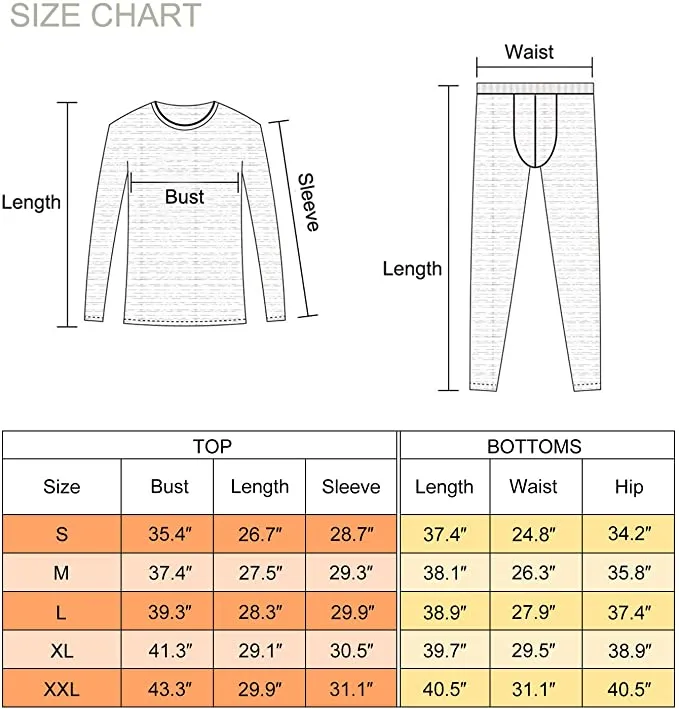 New Men's Thermal Underwear Sets Top & Long Johns Fleece Sweat Quick Drying, Grey, Sz L!