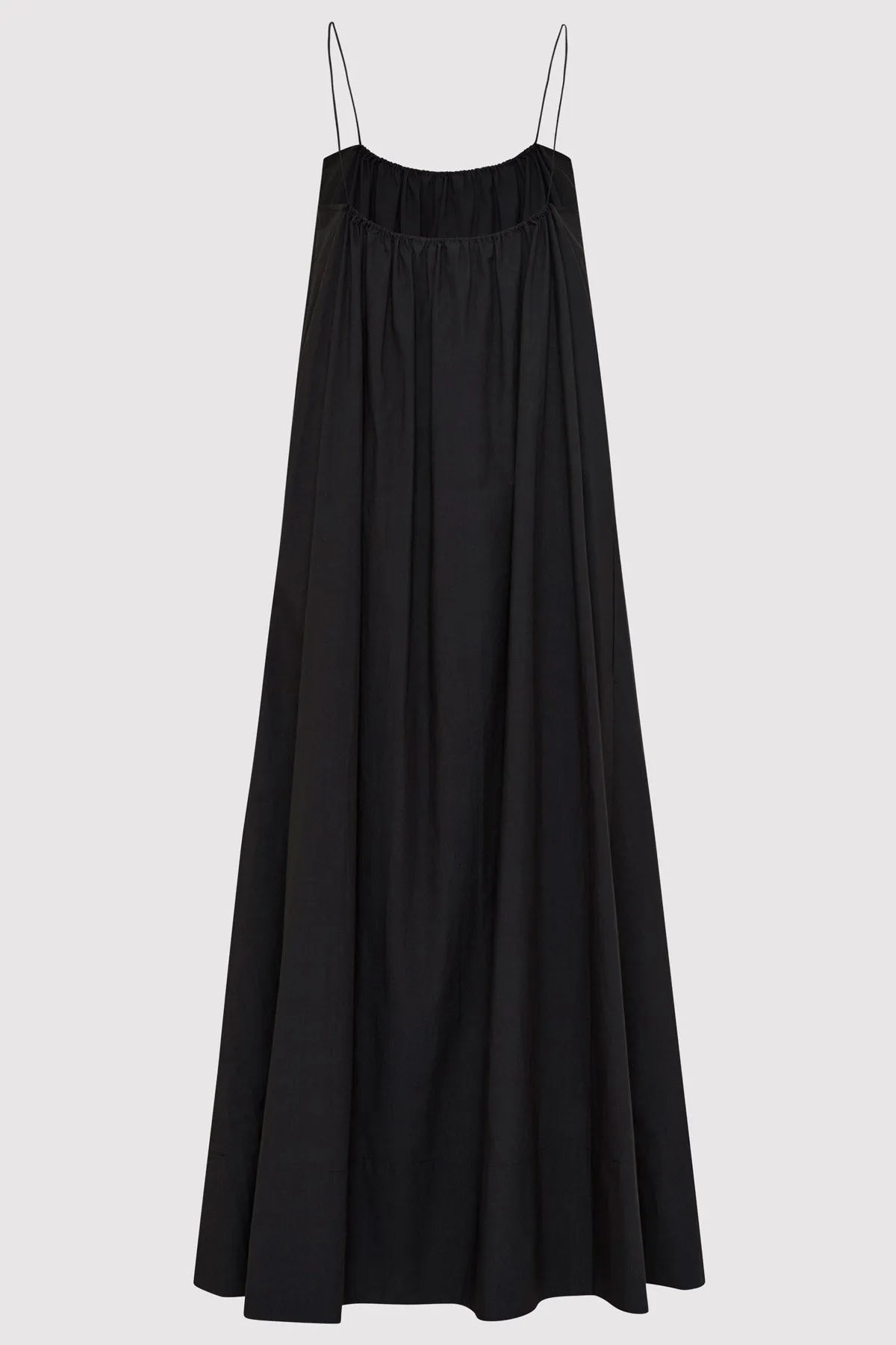 Relaxed Drawstring Dress - Black