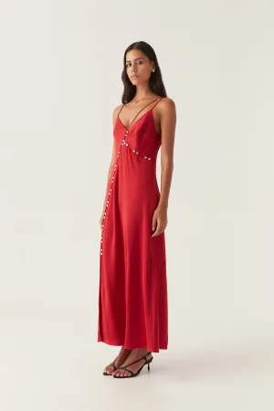 Riddle Button Down Maxi Dress