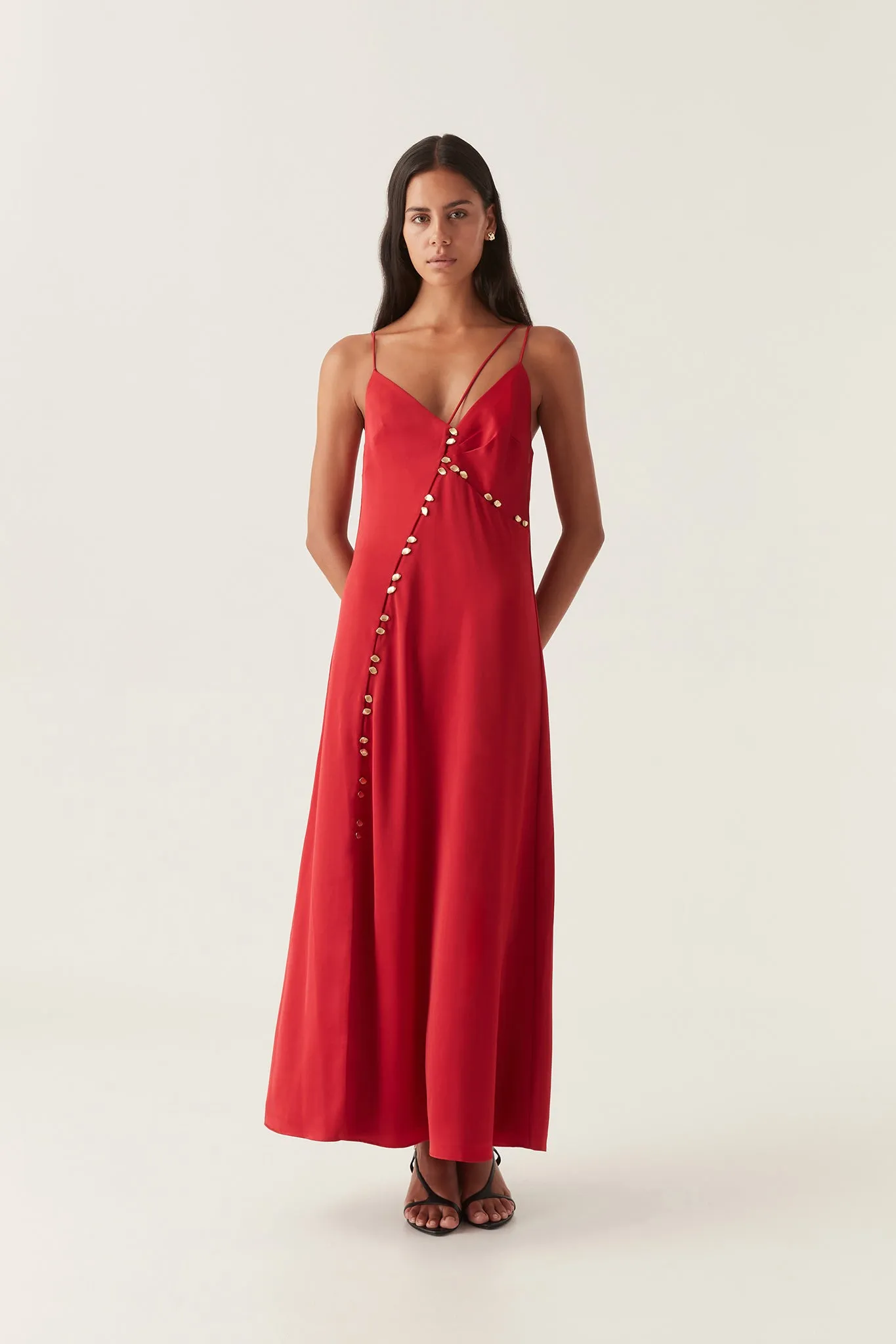 Riddle Button Down Maxi Dress