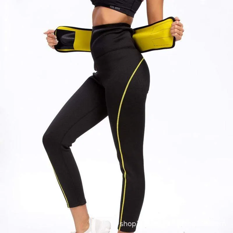 Sports Black High Waisted Gym Sweat Legging For Women