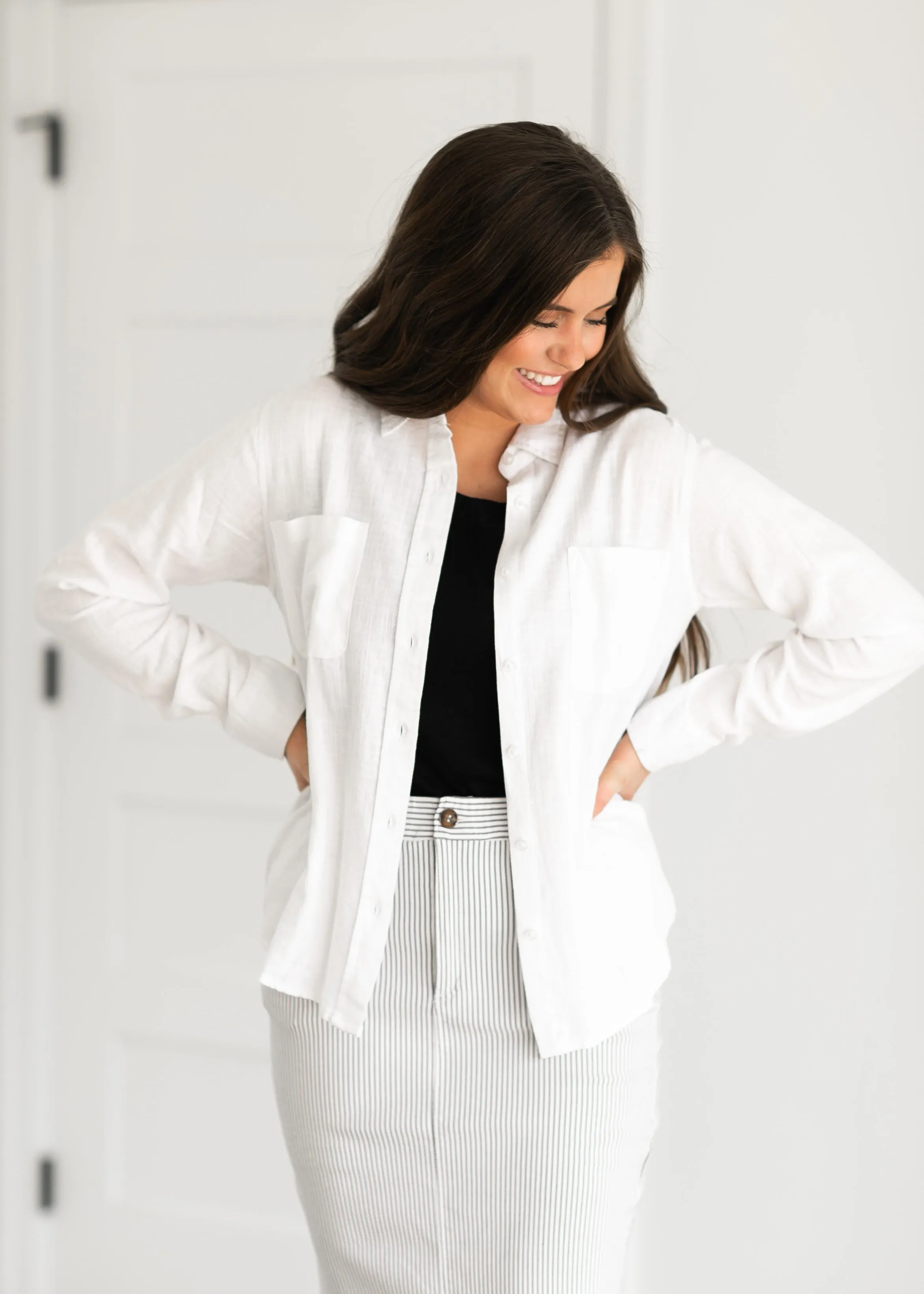 Tallulah Relaxed Fit Button Down Top - FINAL SALE