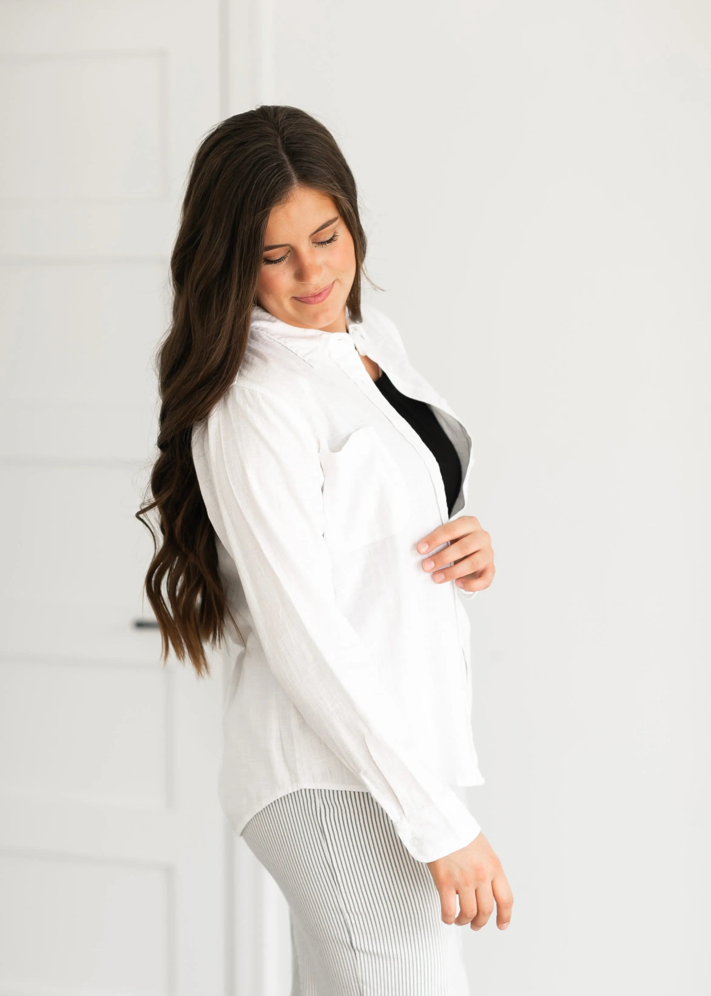 Tallulah Relaxed Fit Button Down Top - FINAL SALE