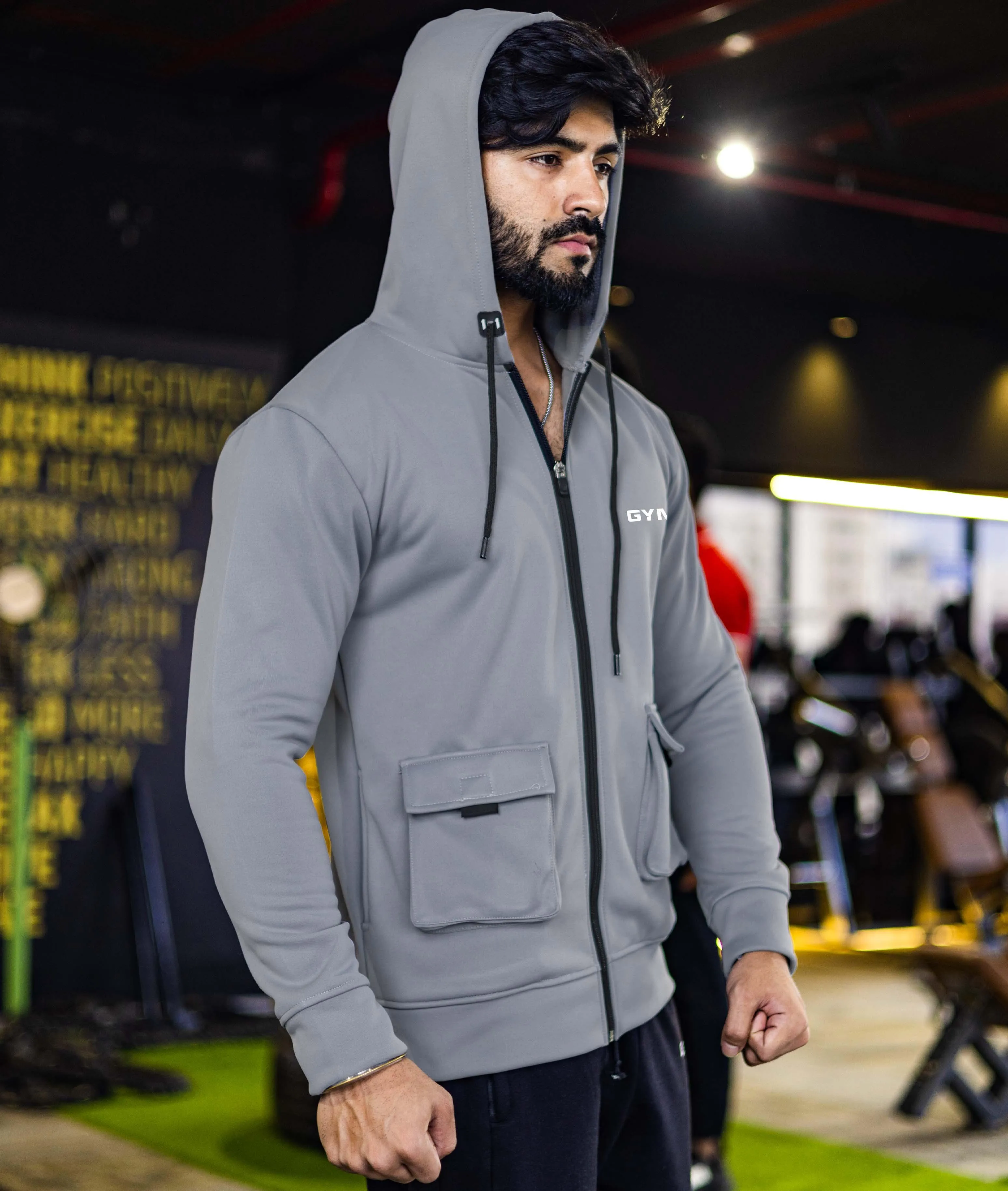 Ultimate Cargo Hoodie: Nardo Grey (4 Pockets)- Sale