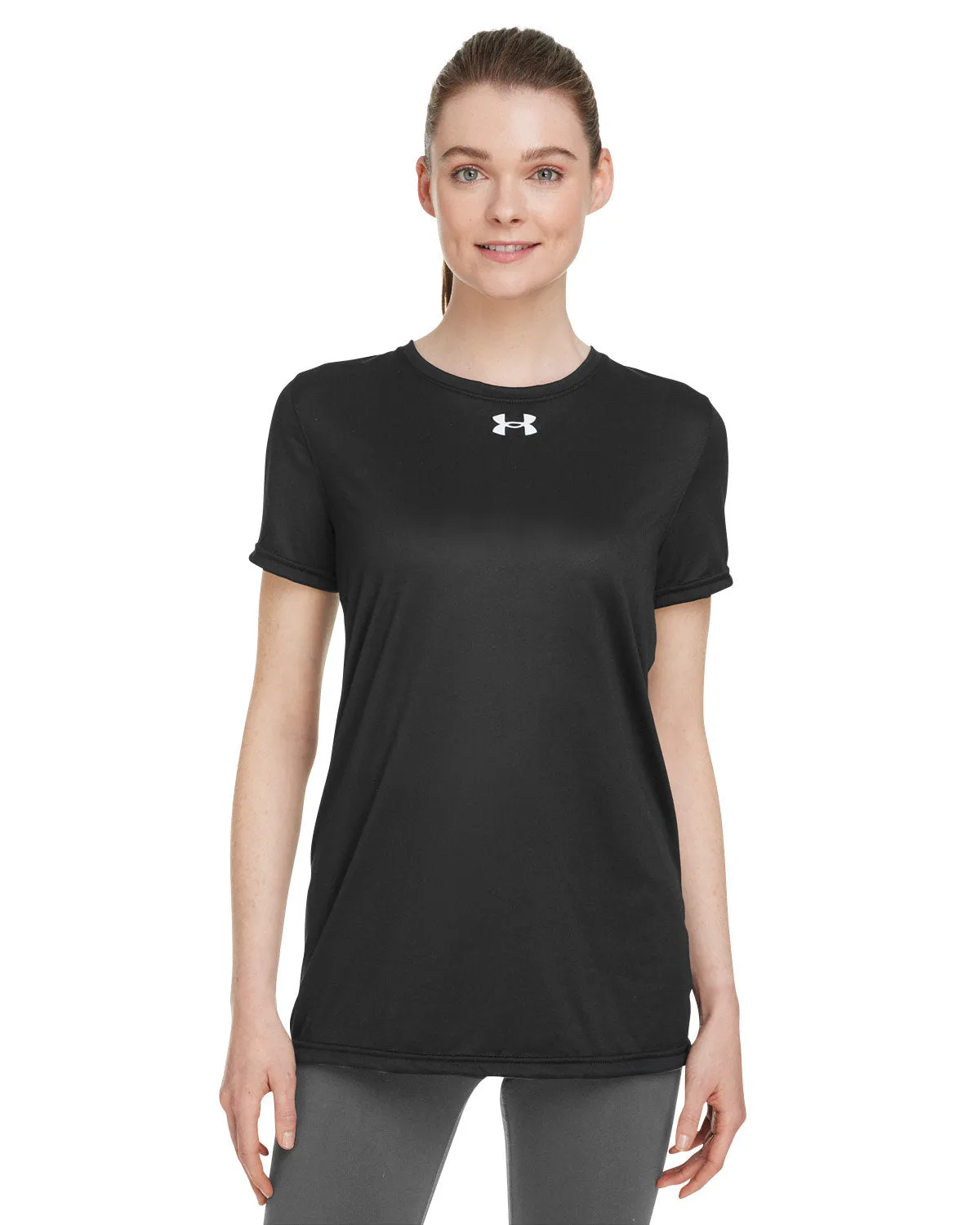 Under Armour Ladies Tech Customized T-Shirts, Black