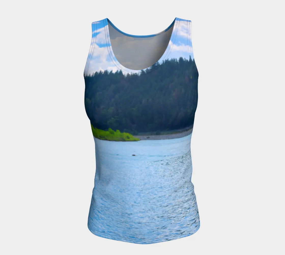 Women's All-Over Fitted Long Tank Top - Edworthy Park Bow River