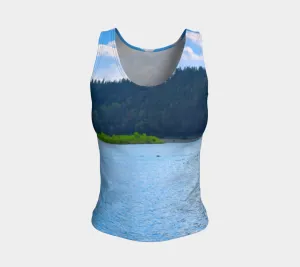 Women's All-Over Fitted Long Tank Top - Edworthy Park Bow River