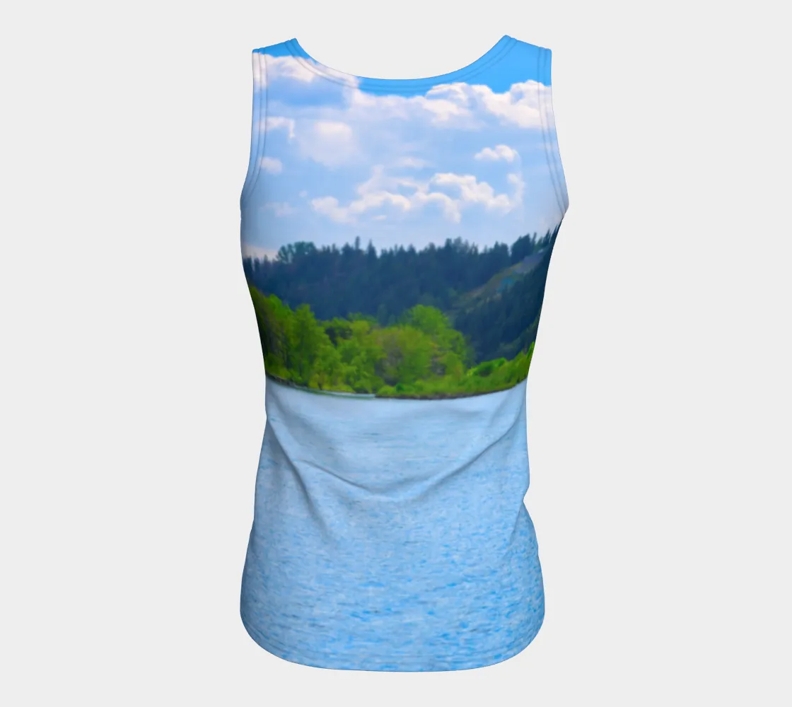 Women's All-Over Fitted Long Tank Top - Edworthy Park Bow River