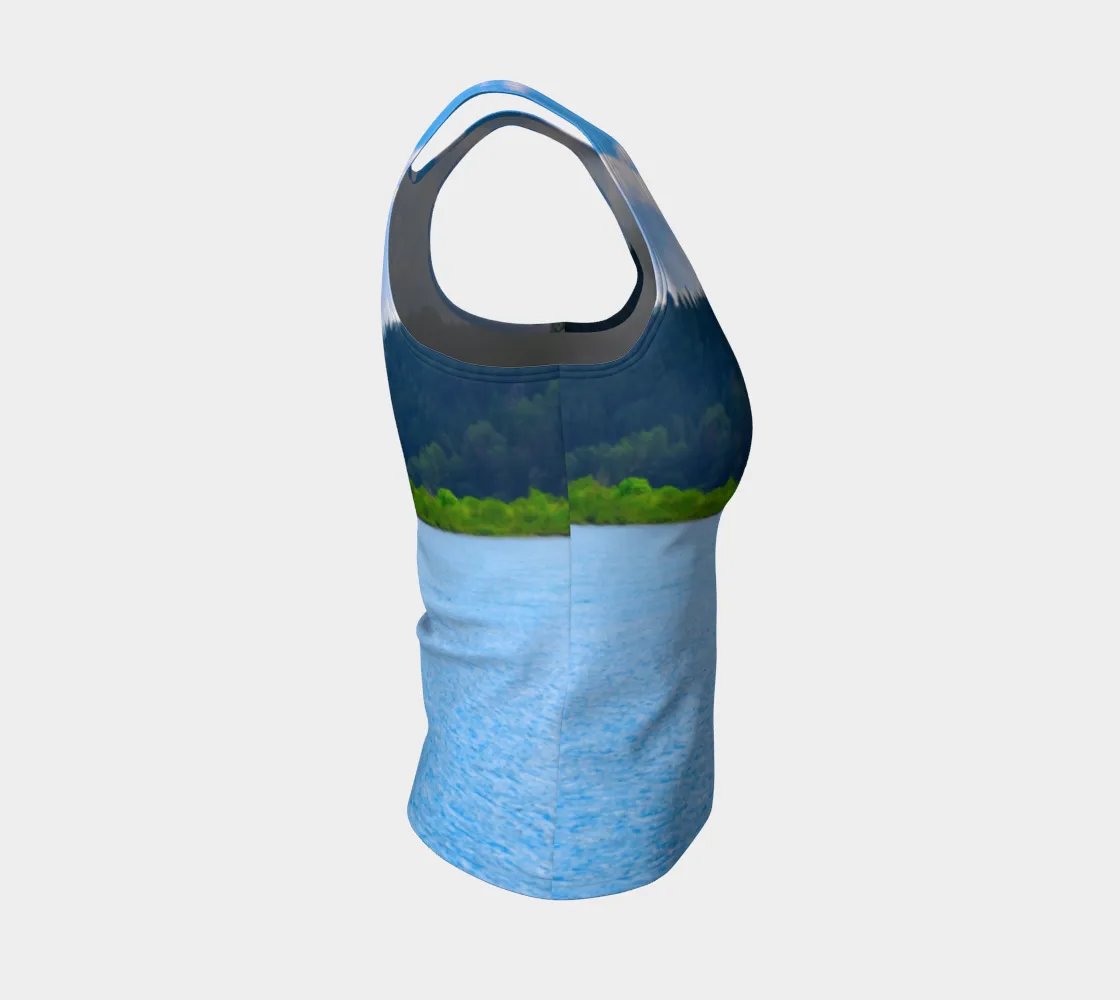 Women's All-Over Fitted Long Tank Top - Edworthy Park Bow River