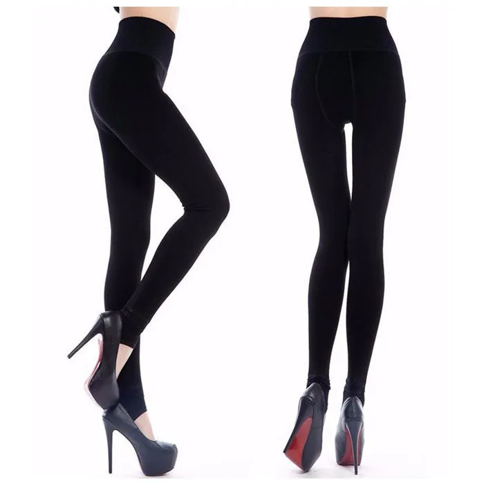 Womens Winter Leggings Velvet Fleece Insulated Tights Thermal Pants